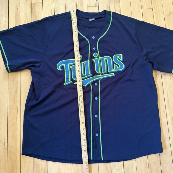 RARE Minnesota Twins and Timberwolves Crossover SGA Jersey Size XL Blue Green - Picture 5 of 6